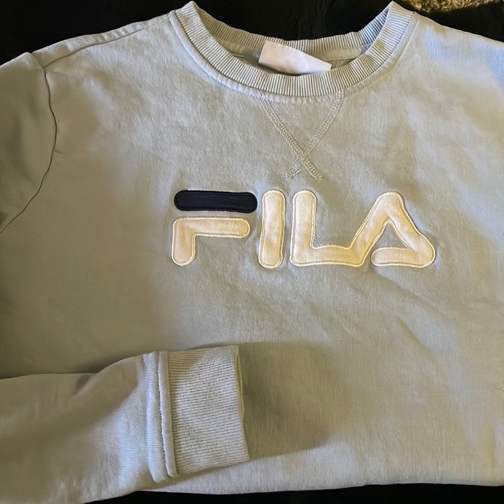 Baby Blue FILA sweater